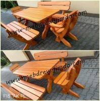 stół ogrodowy drewniany+2 ławki+ 2 fotele,stolarz,kolory,wzory,wymiary